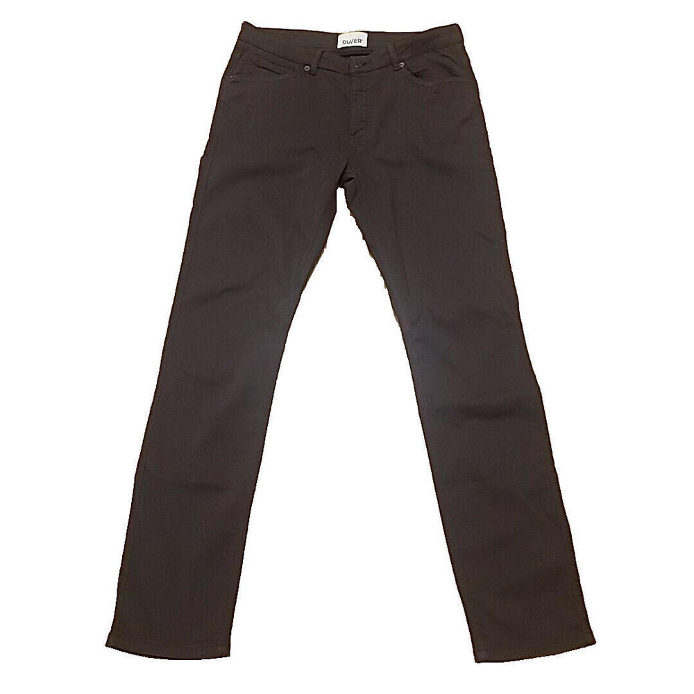 NWT Womens Duer N2X Pants 32x32 Gray Slim Straight NWT Stretch Performance Comfy